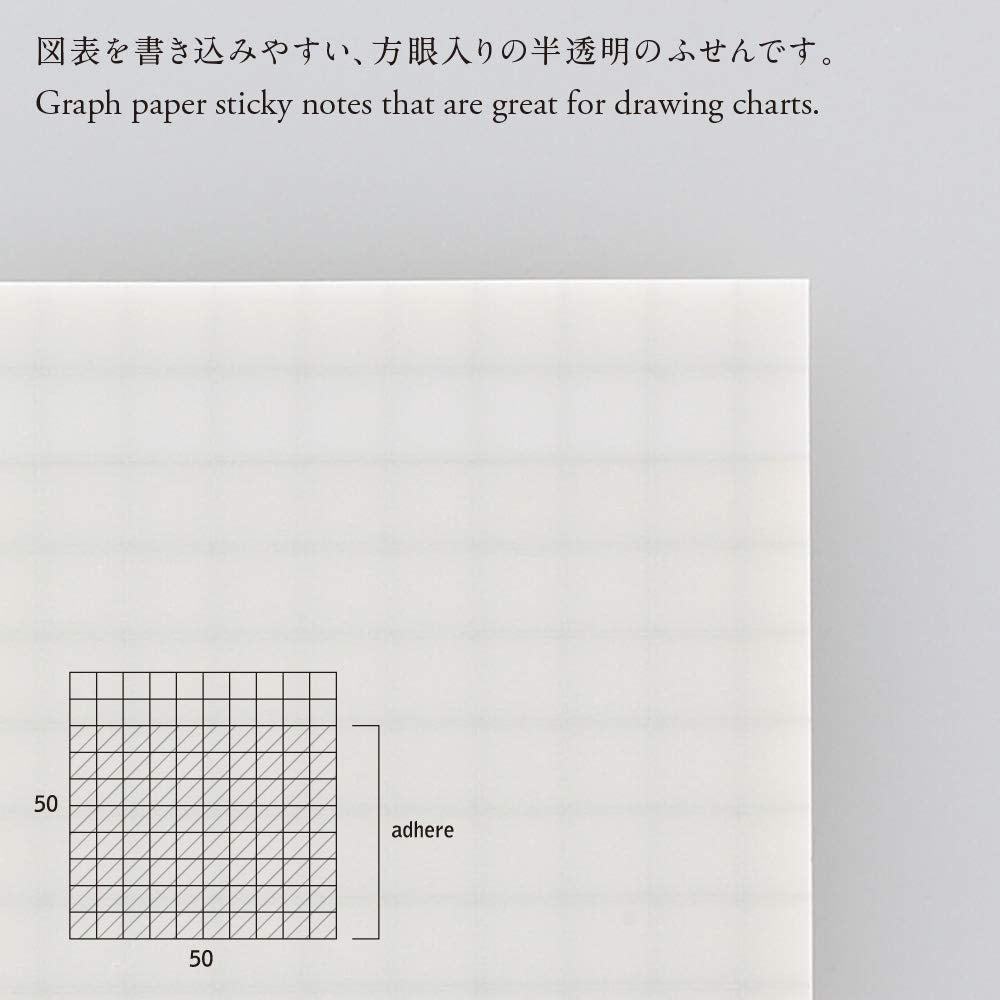 Stalogy - Translucent Sticky Notes - Gridded 25 x 50 mm-Sticky Notes-DutchMills
