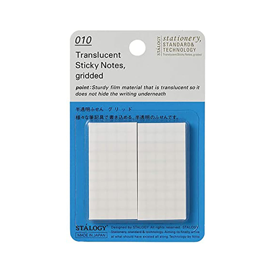 Stalogy - Translucent Sticky Notes - Gridded 25 x 50 mm-Sticky Notes-DutchMills