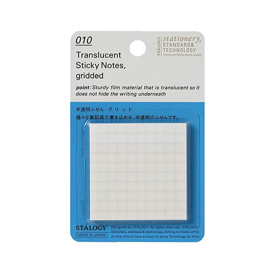 Stalogy - Translucent Sticky Notes - Gridded 50 x 50mm-Sticky Notes-DutchMills