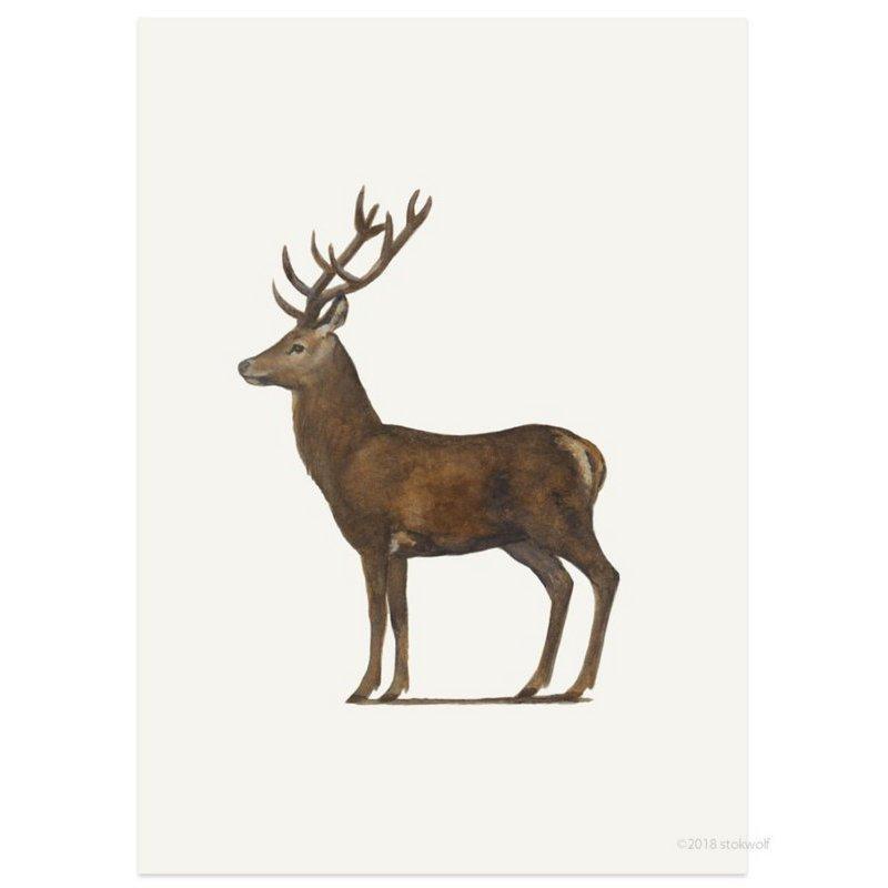 Stokwolf - Edelhert bok-Kaart-DutchMills