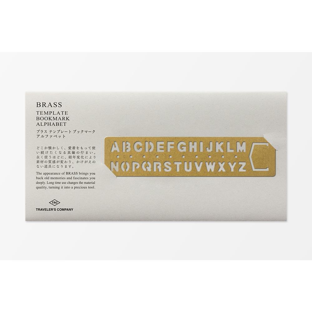 TRAVELER'S Company - Brass Bookmark Alphabet-Stencil-DutchMills