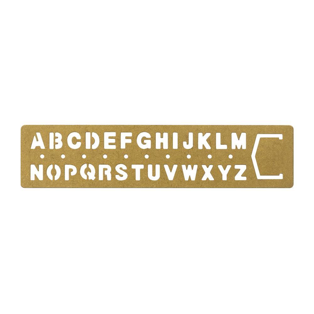 TRAVELER'S Company - Brass Bookmark Alphabet-Stencil-DutchMills