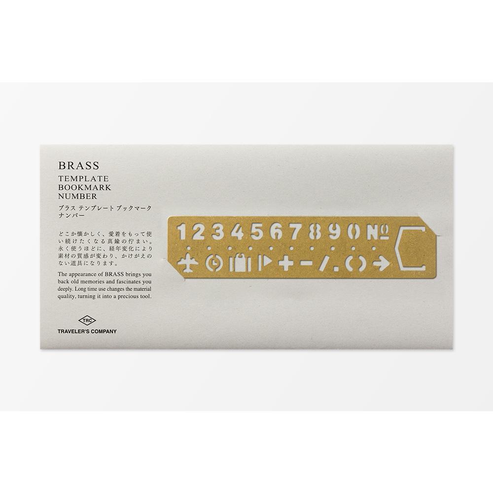 TRAVELER'S Company - Brass Bookmark Numbers-Stencil-DutchMills