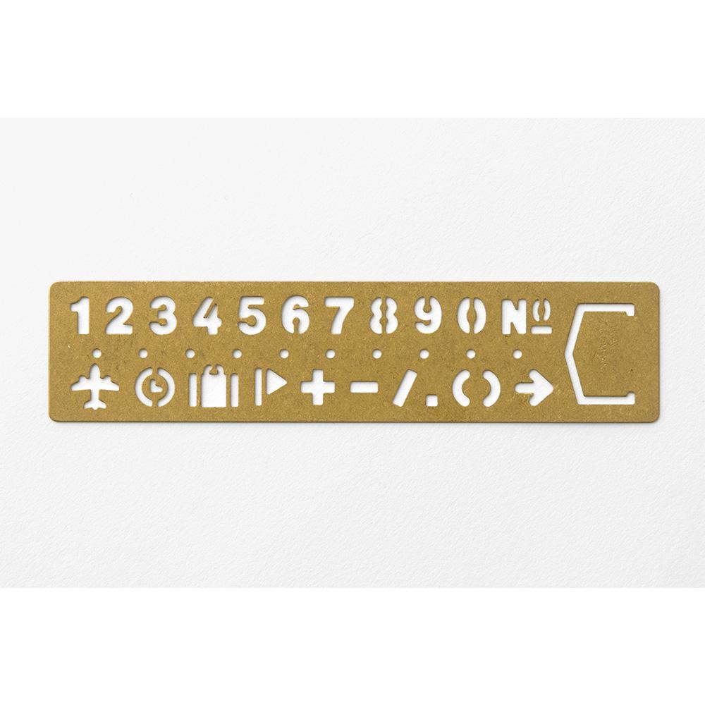 TRAVELER'S Company - Brass Bookmark Numbers-Stencil-DutchMills