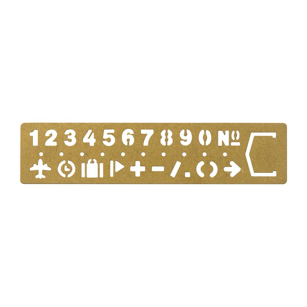 TRAVELER'S Company - Brass Bookmark Numbers-Stencil-DutchMills
