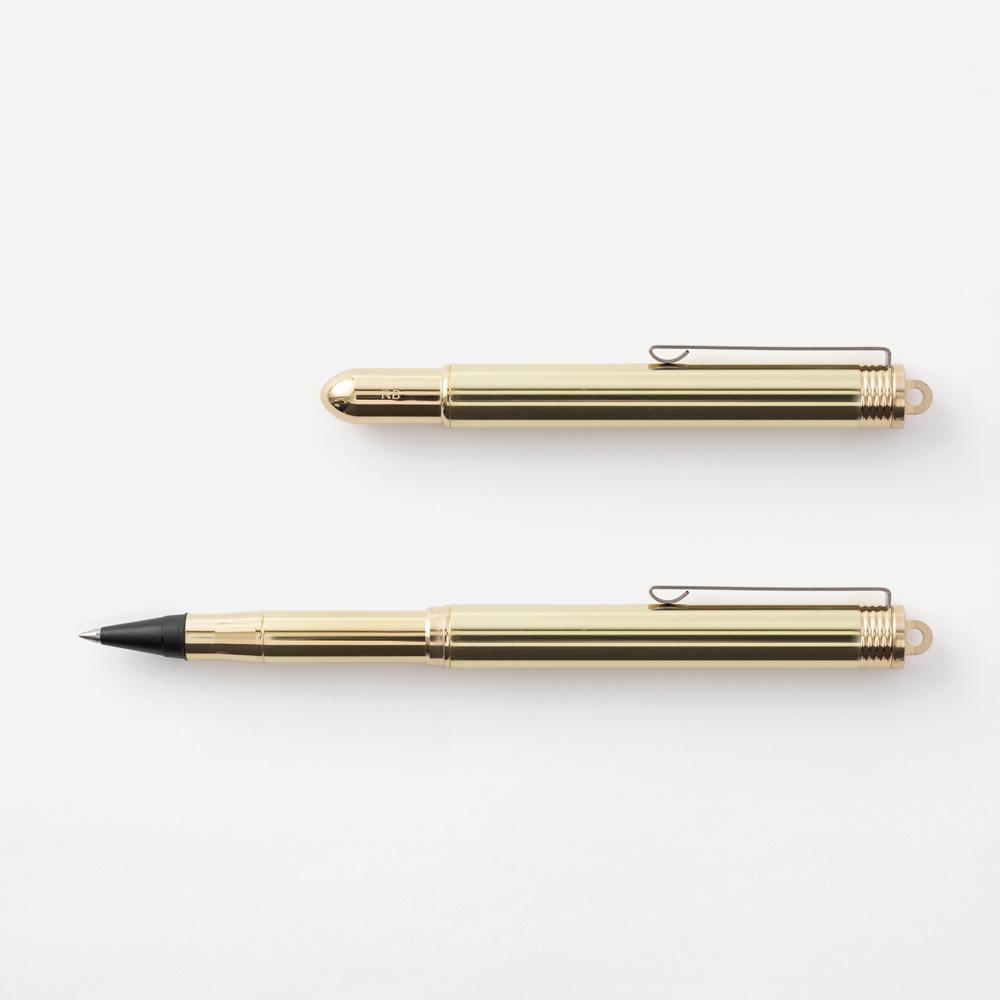 TRAVELER'S Company - Brass Rollerball Pen Solid Brass-Vulpen-DutchMills