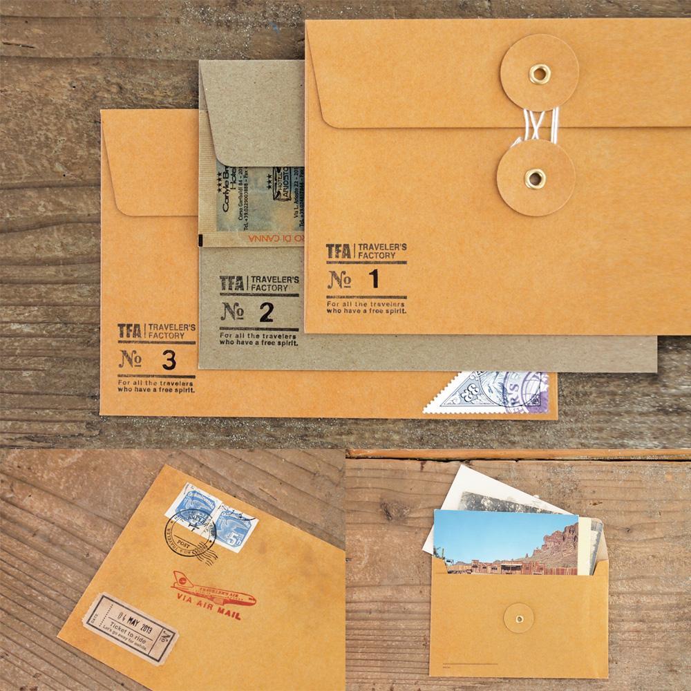 TRAVELER'S Company Kraft Envelope Medium - Orange-Envelop-DutchMills