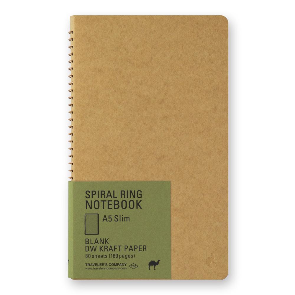TRAVELER'S Company Spiral Ring - (A5 Slim) Blank DW Kraft Paper-Spiraalboek-DutchMills
