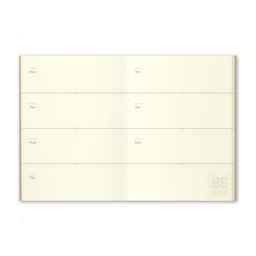TRAVELER'S Notebook Refill 007 - Free Weekly Diary - Passport Size-Refill-DutchMills
