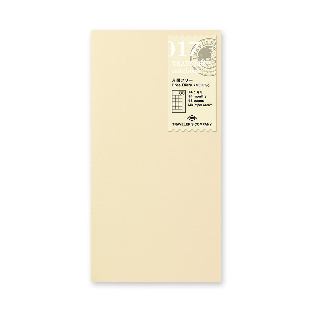 TRAVELER'S Notebook Refill 017 - Free Monthly Diary-Refill-DutchMills