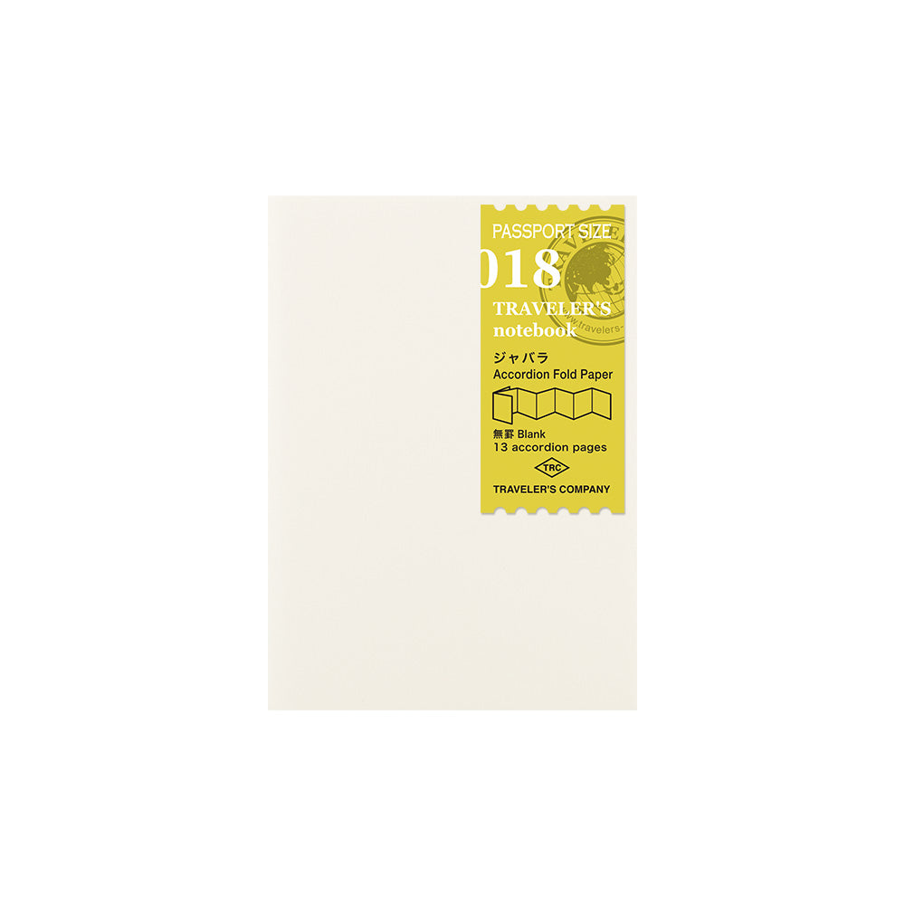 PRE-ORDER TRAVELER'S notebook - Refill 018 - Accordion Fold Paper - Passport Size-Refill-DutchMills
