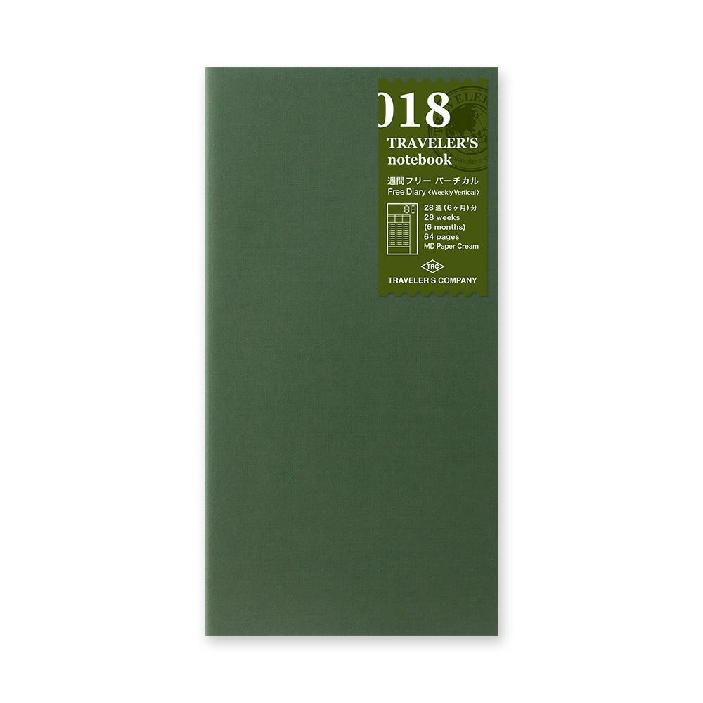 TRAVELER'S Notebook Refill 018 - Free Diary (Weekly Vertical)-Refill-DutchMills