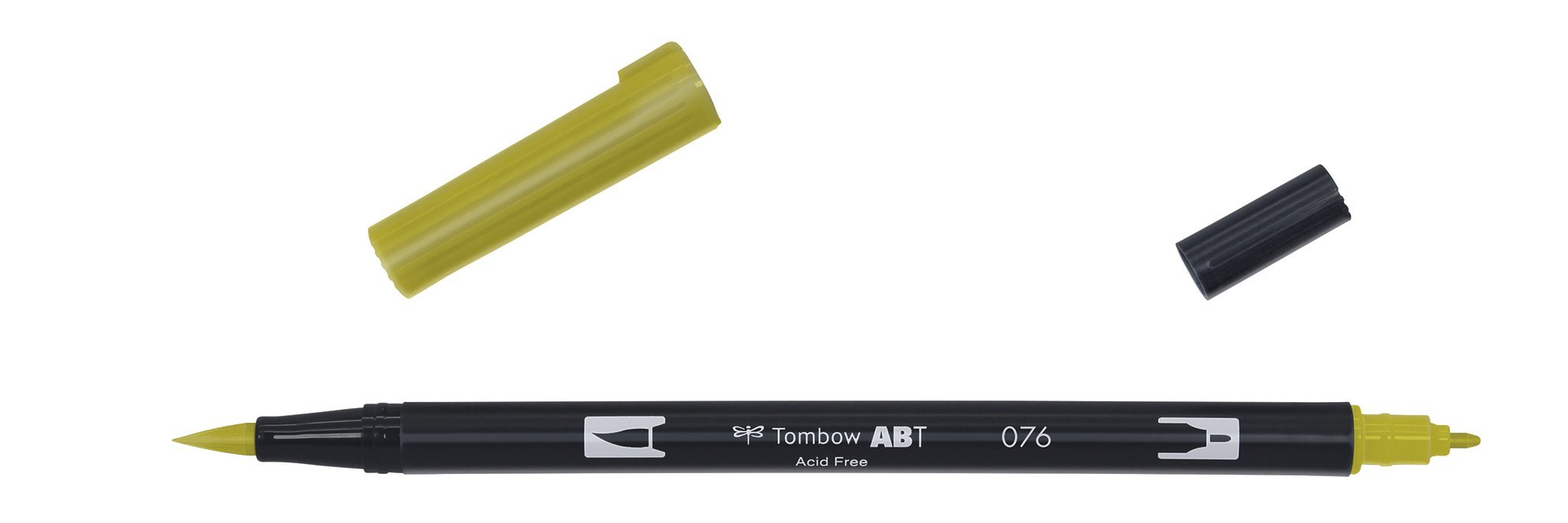 Tombow - ABT-076 Dual Brush Pen - Green Ochre-Stift-DutchMills