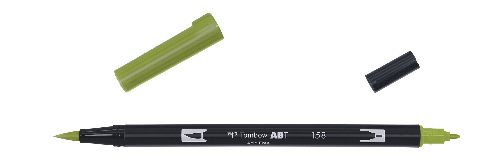 Tombow - ABT-158 Dual Brush Pen - Dark Olive-Stift-DutchMills