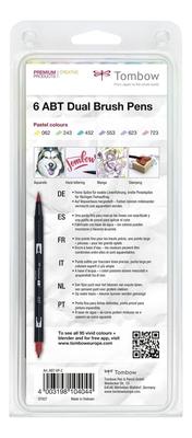 Tombow - ABT Dual Brush Pens (set van 6) - Pastel colours-Stift-DutchMills