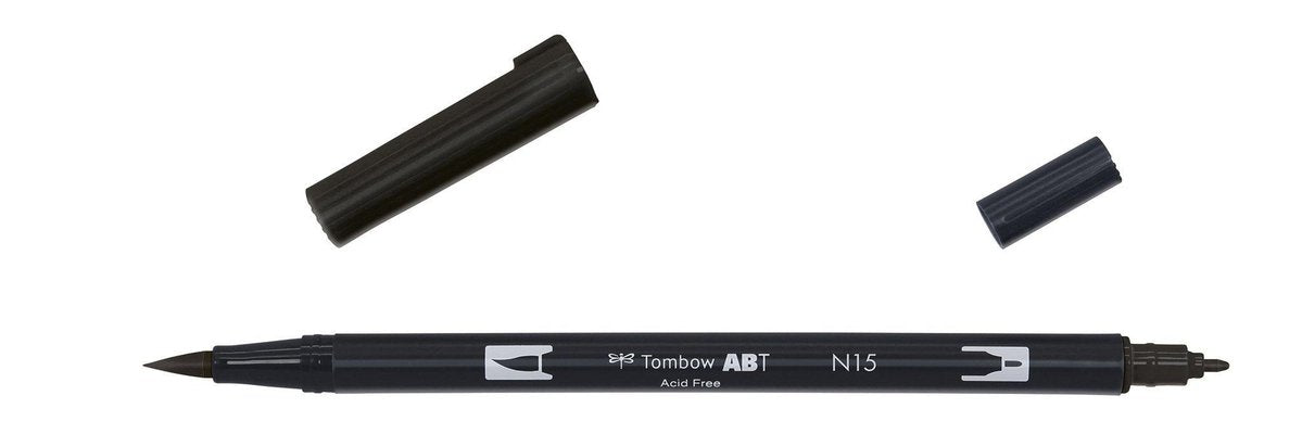 Tombow - ABT Dual Brush Pen - Black-Stift-DutchMills