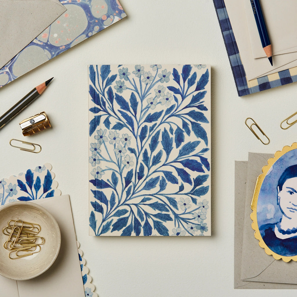 Wanderlust Paper Co. - Blue Flora Pocket Notebook-Notitieboek-DutchMills