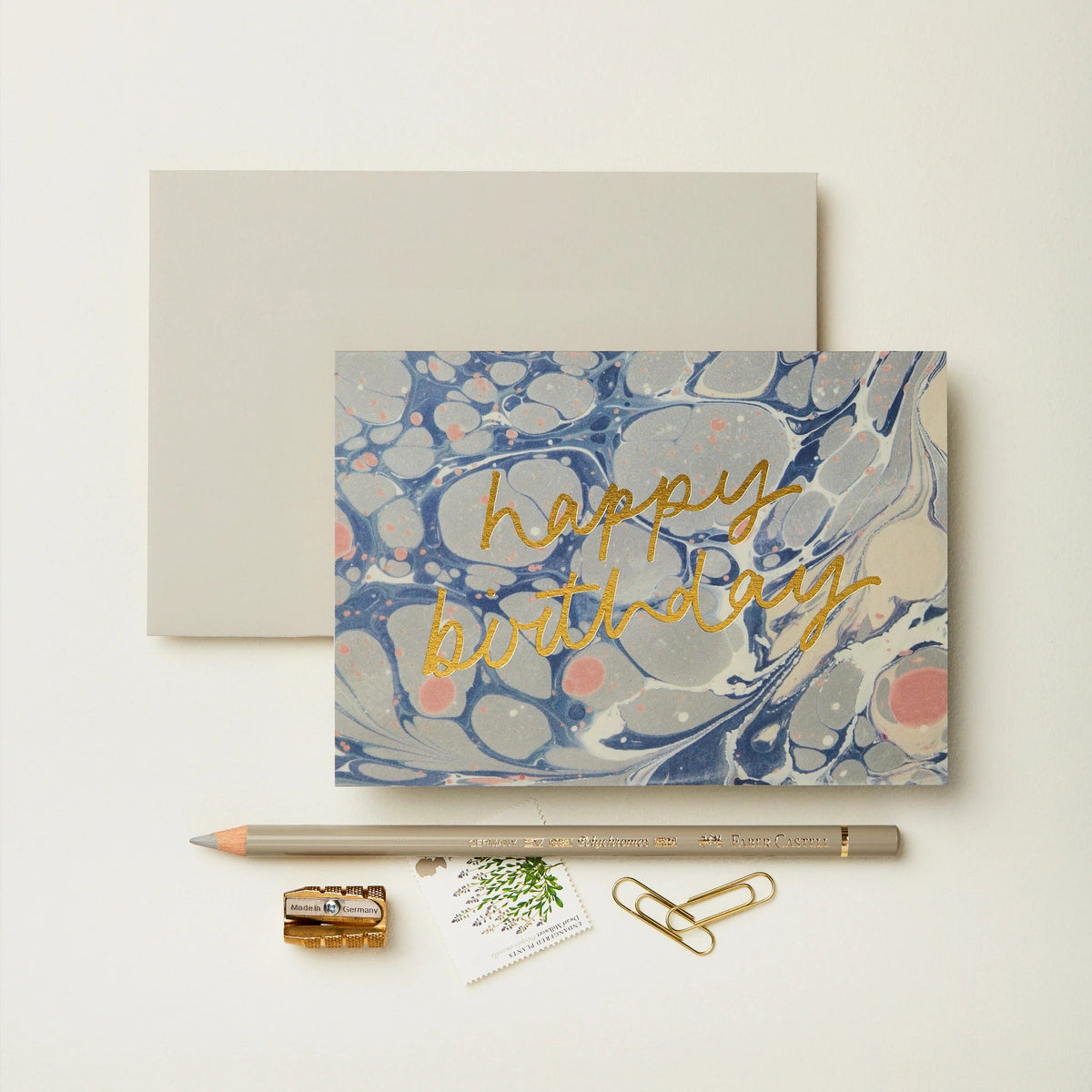 Wanderlust Paper Co. - Blue Marble 'Happy Birthday'-Kaart-DutchMills