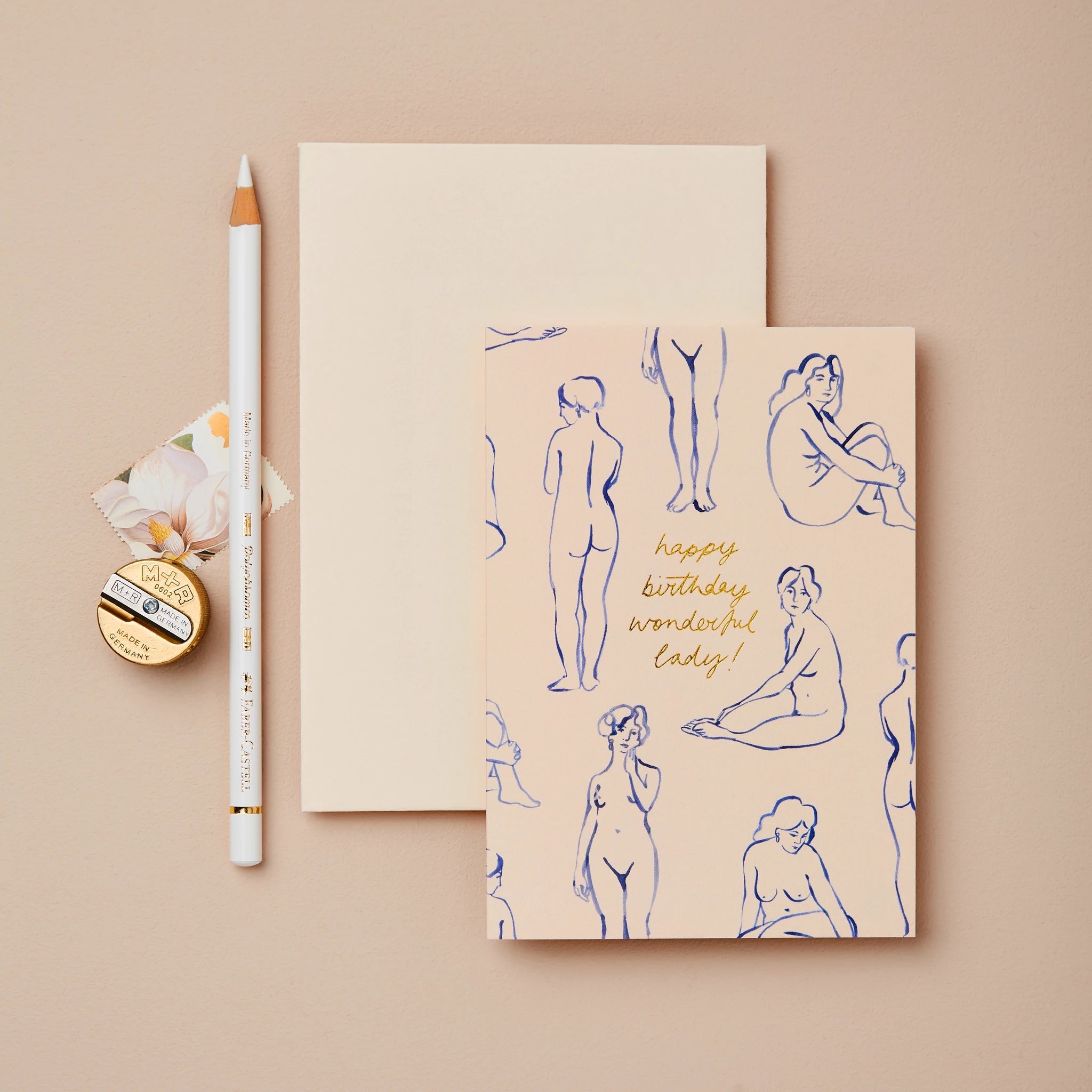 Wanderlust Paper Co. - Nudes 'Happy Birthday Wonderful Lady'-Kaart-DutchMills