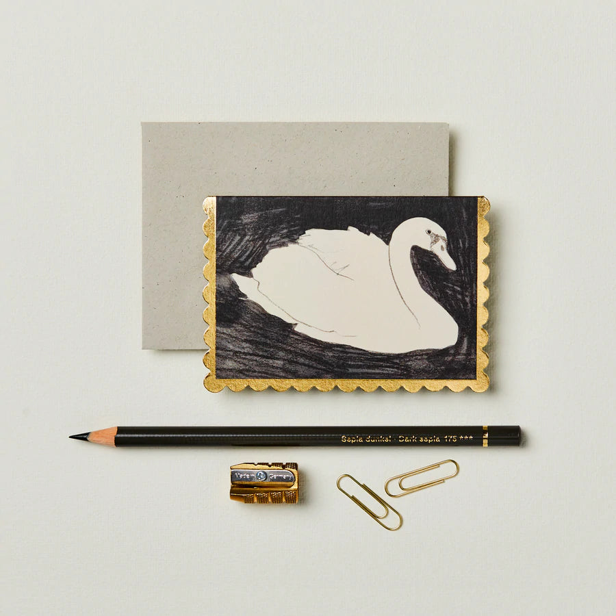 Wanderlust Paper Co. - Swan Mini Card-Mini Kaart-DutchMills