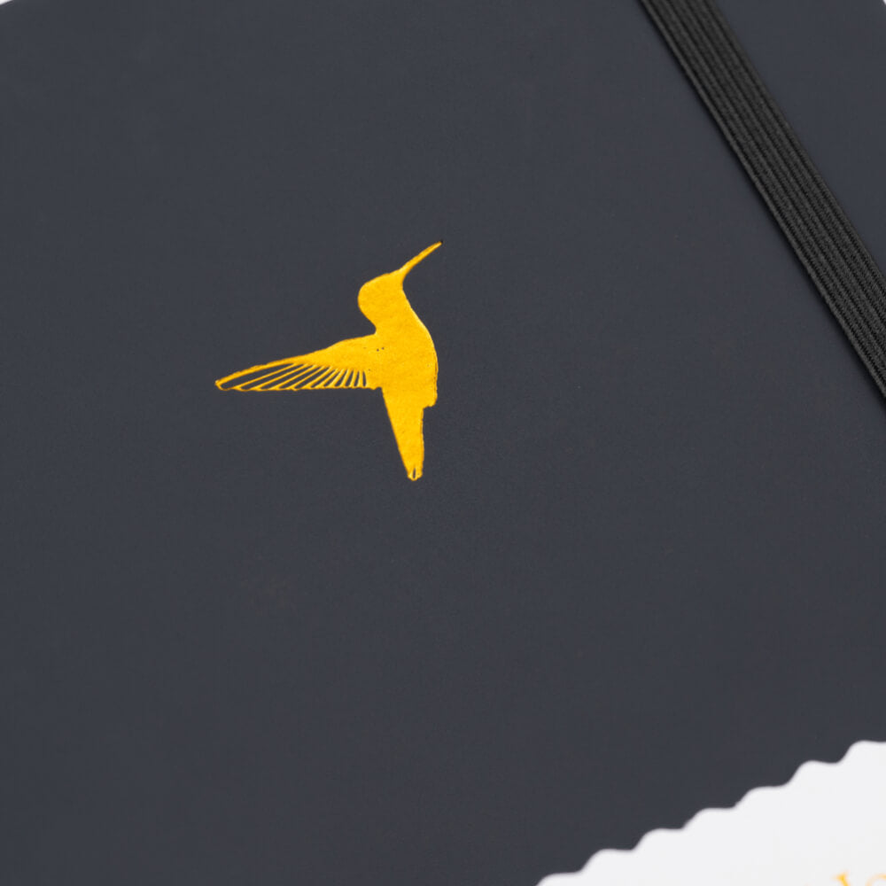 Yop & Tom - A5 Dot Grid Journal - Hummingbird - Charcoal-Notitieboek-DutchMills