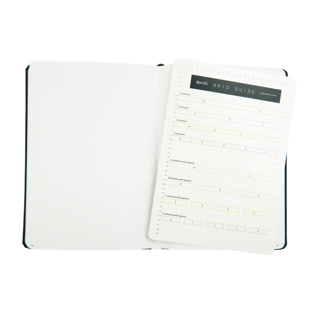 Yop & Tom - A5 Dot Grid Journal - Hummingbird - Charcoal-Notitieboek-DutchMills