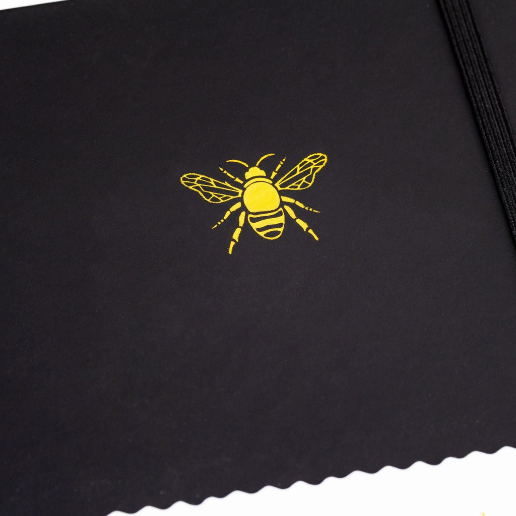 Yop & Tom - A5 Lined Journal - Bee - Charcoal-Notitieboek-DutchMills