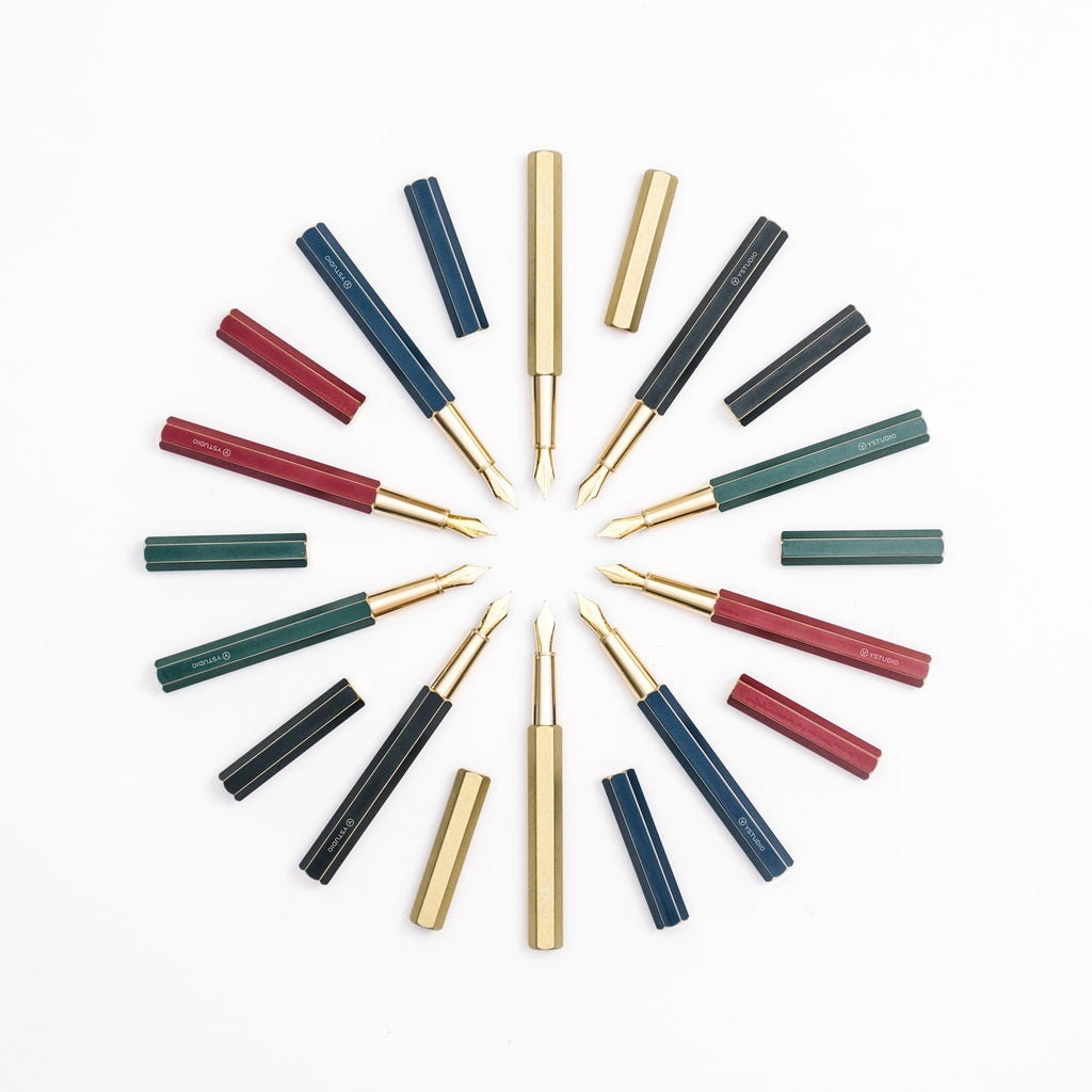 Ystudio - Classic Revolve Fountain Pen - Brass-Vulpen-DutchMills