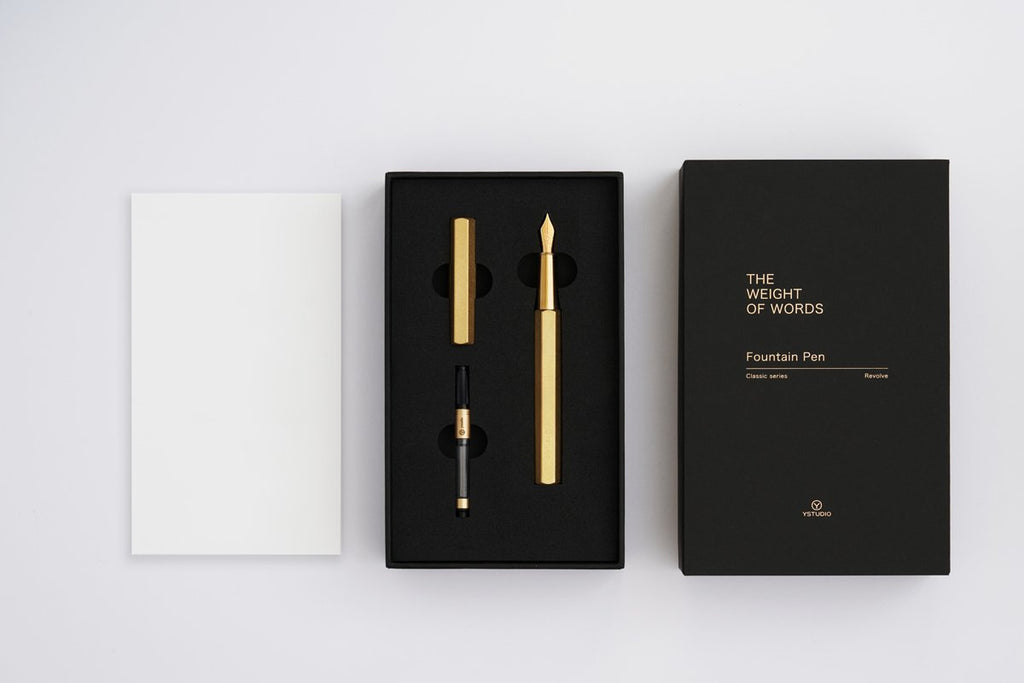 Ystudio - Classic Revolve Fountain Pen - Brass-Vulpen-DutchMills