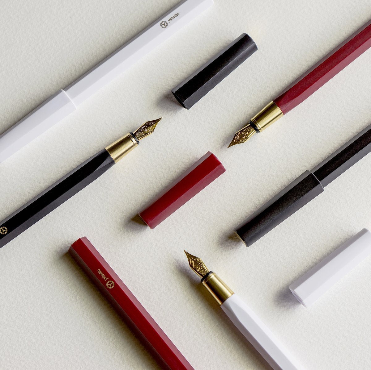 Ystudio - Resin Fountain Pen (Red)-Balpen-DutchMills