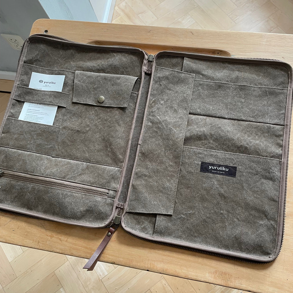 Yuruliku - FLAT tool case A4 - Brown-Etui-DutchMills