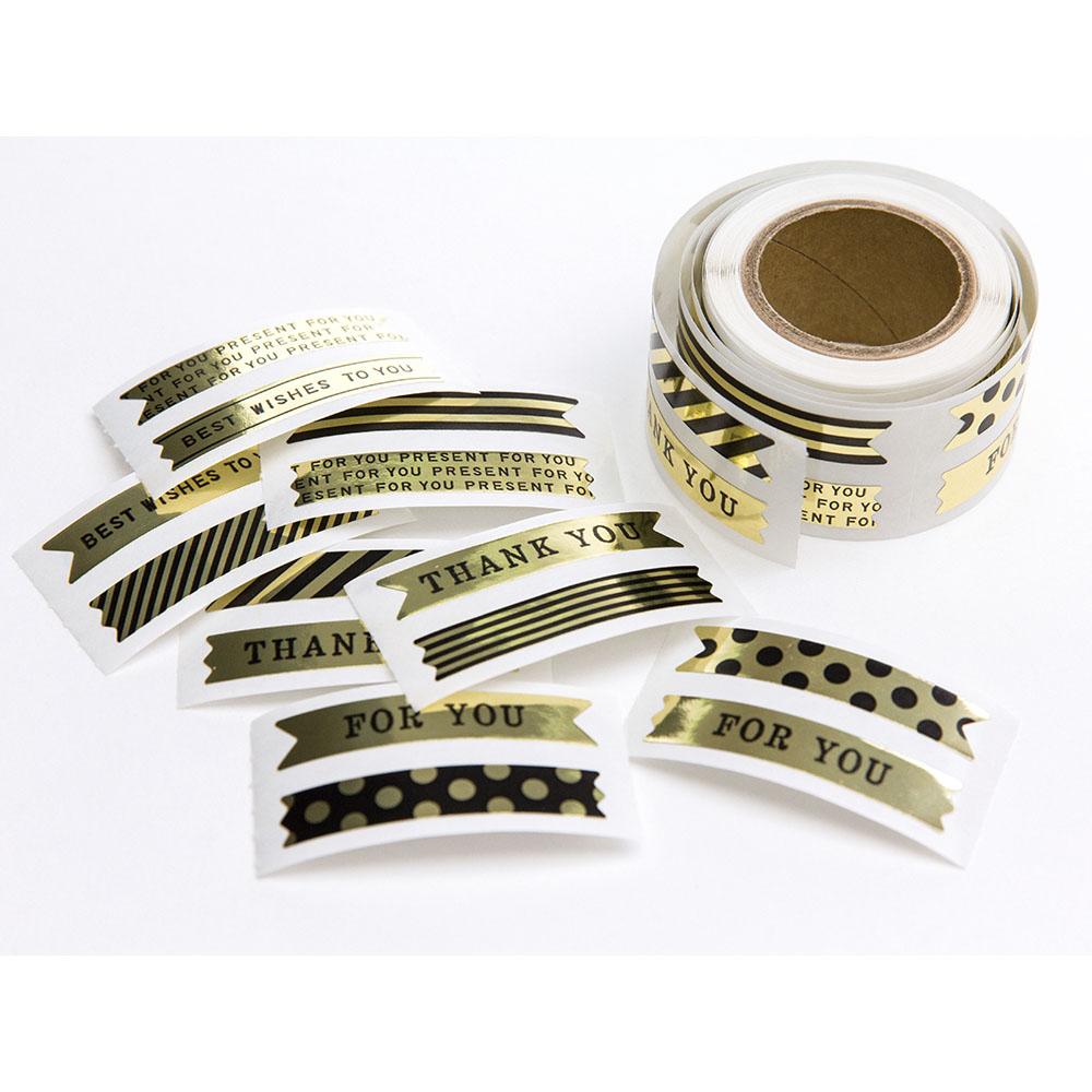 Midori - Roll Sticker Thin Ribbon Gold-Sticker-DutchMills