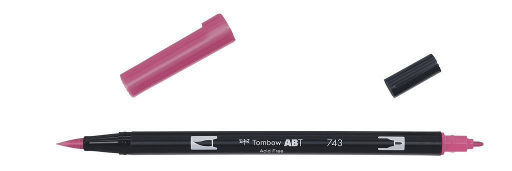 Tombow - ABT-743 Dual Brush Pen - Hot Pink-Stift-DutchMills
