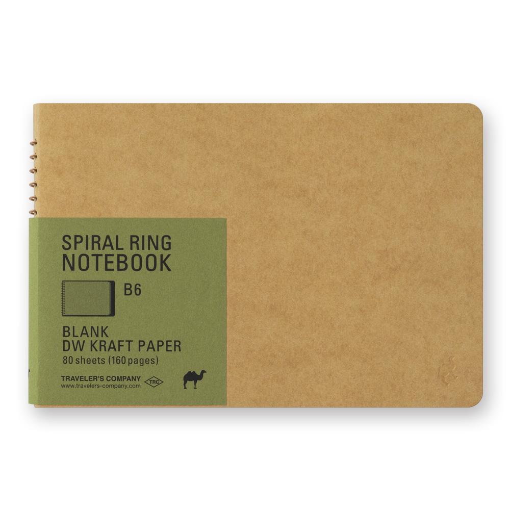 TRAVELER'S Company Spiral Ring - (B6) Blank DW Kraft Paper-Spiraalboek-DutchMills